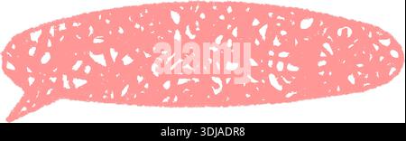 Pastel Crayon Sketch Fluid Speech Balloon Stock Vector