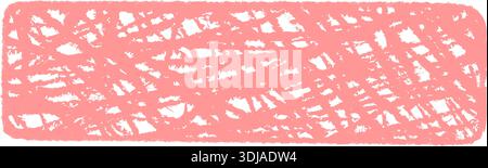 Pink Sketchy Crayon Rectangle Quote Box Stock Vector