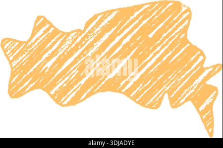 Fluid Wavy Speech Balloon Chalk Scribble Stock Vector