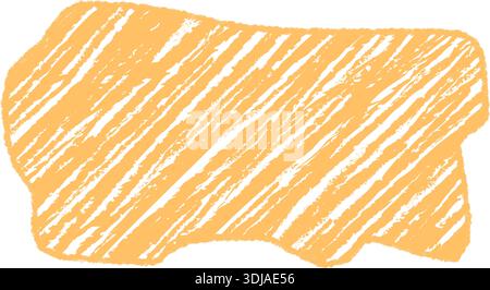 Fluid Crayon Squiggle Frame Sketch Stock Vector