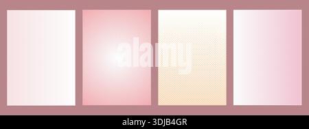 Soft Halftone Gradient Backgrounds with Dotted Texture Stock Vector