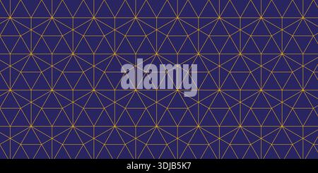 Connected line network forming a seamless geometric pattern. Stock Vector