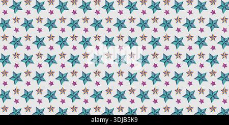 Repeated star symbols arranged in a seamless pattern. Stock Vector