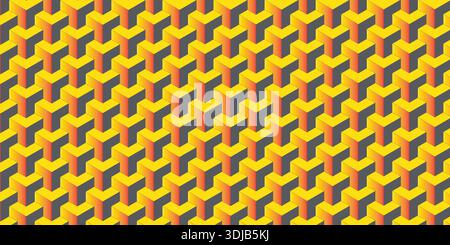Interwoven zigzag shapes in a seamless repeating pattern. Stock Vector