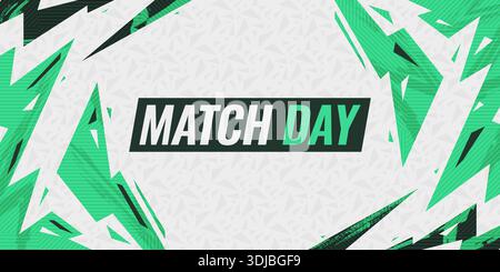 Abstract Geometric Background with Sharp Green Shapes on White Background. Energetic Sports Banner or Poster Design Stock Vector