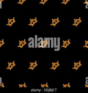 Crown Simple Seamless Pattern Design Vector Stock Vector
