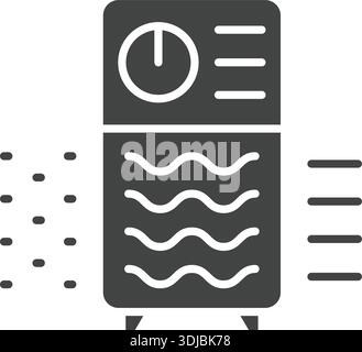 Air quality monitor icon. Suitable for mobile apps, web apps and print media. Stock Vector