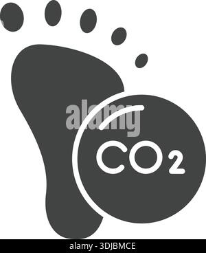 Carbon Footprint icon vector image. Suitable for mobile application web application and print media. Stock Vector