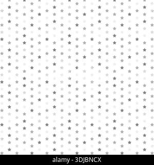 Seamless star pattern. Geometric wallpaper with grey silver stars Stock Vector