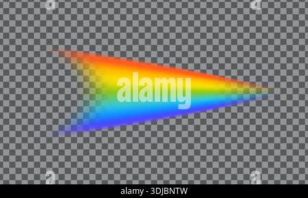 Realistic rainbow shape isolated on transparent background Stock Vector