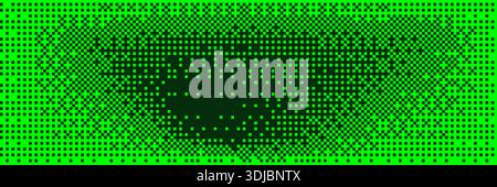 Dither bitmap vector texture. Abstract green gradient transition Stock Vector