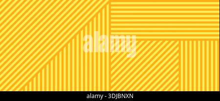 Spaghetti background. Abstract yellow geometric pattern with macaroni. Pasta poster Stock Vector