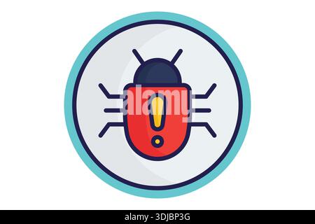 Malware icon. colored icon style. icon related to technology. IT support elements vector illustration Stock Vector