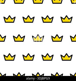Crown Simple Seamless Pattern Design Vector Stock Vector