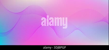 Blurred pastel pink colors mesh background with wavy lines Stock Vector