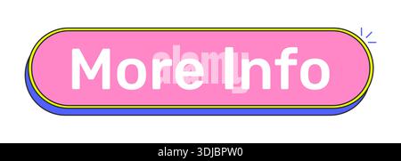 Get started rounded pink cartoon UI button Stock Vector