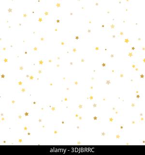 Seamless star pattern with gold stars. Stock Vector
