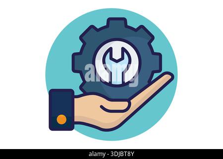 IT Support icon. colored icon style. icon related to technology. IT support elements vector illustration Stock Vector