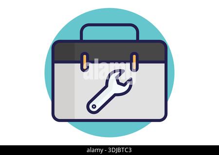 Toolbox icon. colored icon style. icon related to technology. IT support elements vector illustration Stock Vector