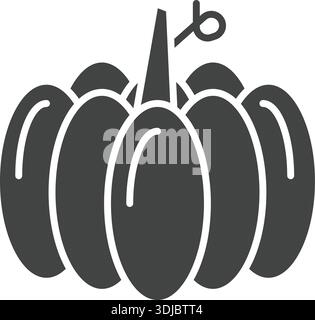 Pumpkin icon vector image. Suitable for mobile application web application and print media. Stock Vector