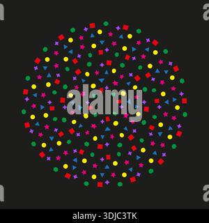 Vibrant sparkling dot. Sophisticated glow Vector. Professional star symbol. Elaborate dark background arrangement. EPS 10. Stock Vector