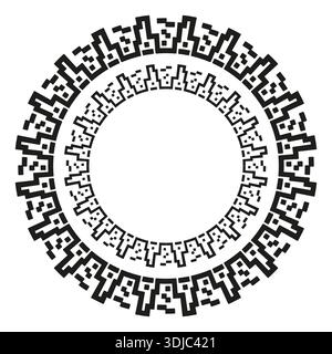 Circular tech frames. Extraordinary Digital Vector. Detailed round borders. Professional technology graphic element. EPS 10. Stock Vector