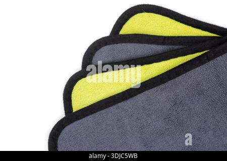 yellow gray rags for cleaning the house. Disposable dust rags. Stock Photo