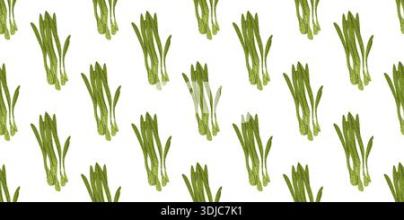 Leek Vegetable Seamless Pattern Texture Stock Vector