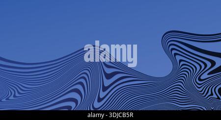 Background with Blue Wave Lines. Smooth flowing curves, elegant abstract motion lines and multicolored waves. Modern design perfect web, poster, cards Stock Vector