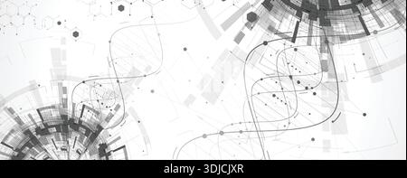 Modern dna design, neural pathways, molecular strands Stock Vector