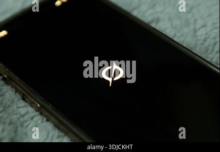 Close up of Grok app displayed on a smartphone screen. Technology concept showing Mobile app branding. Stock Photo