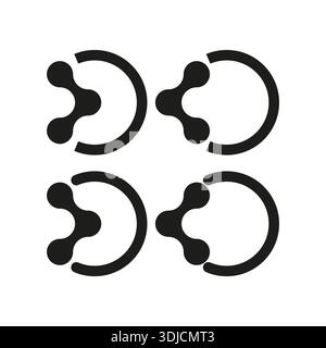 Molecular bond icon. Science connection symbol. Atomic structure Vector. White background detail. EPS 10. Stock Vector