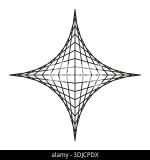 Mesh warp texture isolated on white background. Distort and deformation ...