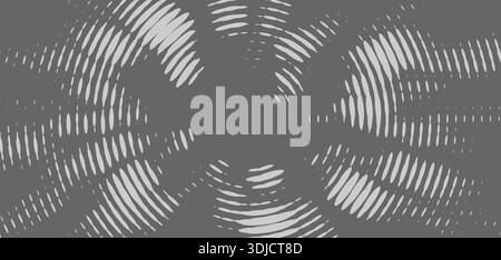 Halftone oval dotted background. Shape with radial energy. Random modern halftone line dot texture. Half tone circular irregular halftone points. Stock Vector