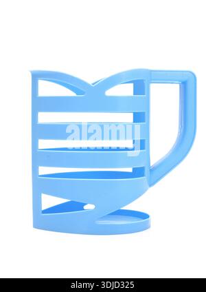 Plastic milk bag holder isolated on white background, kitchen accessory for holding and pouring milk from soft packages Stock Photo