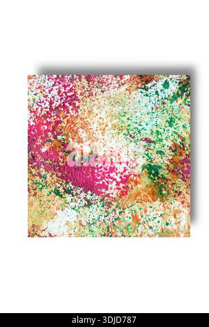 Sample of colorful splash painting isolated on white background Stock Photo