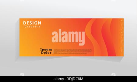 Business vector banner template for social media and web, horizontal banner for cover, promotion banner tempalate for digital product and services, Stock Vector