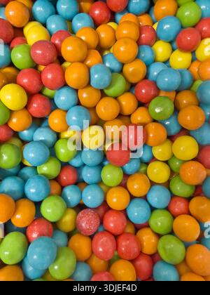 Close-up of assorted many colorful candies Stock Photo