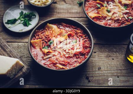 Lasagne soup Stock Photo