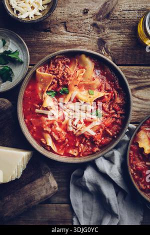 Lasagne soup Stock Photo