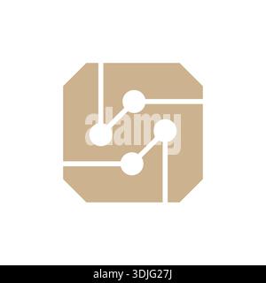 Chip technology icon vector illustration. Advancements in technology and electronic design concepts Stock Vector