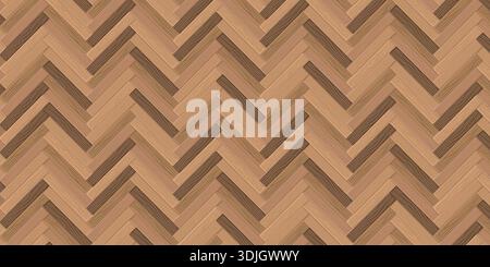 Classic wooden herringbone parquet pattern featuring oak and maple floor planks arranged in a refined zigzag layout ideal for interior visuals top Stock Vector