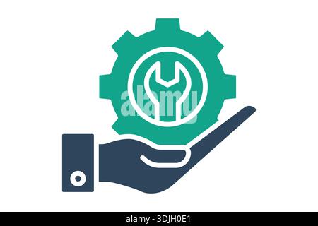 IT Support icon. solid icon style. icon related to technology. IT support elements vector illustration Stock Vector
