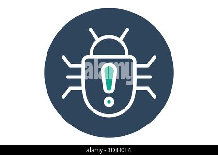 Malware icon. solid icon style. icon related to technology. IT support elements vector illustration Stock Vector