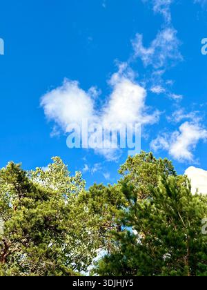 Heart shaped cloud in the sky Stock Photo