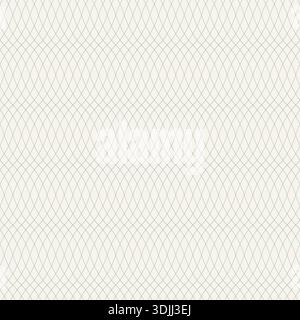Thin line minimalist guilloche seamless pattern in pale teal. This sophisticated, infinity texture provides security element for certificate, diploma, Stock Vector