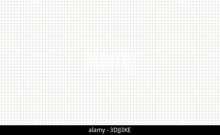 Blank square ruled notebook paper background isolated on white. A versatile print for school supplies, math problems, bullet journals, or general desi Stock Vector