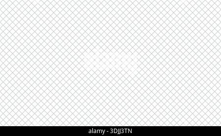 A clean, seamless pattern of a gray diamond grid on a white background. This subtle geometric texture resembles wire mesh or graph paper and is ideal Stock Vector