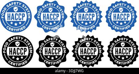 HACCP Certified Food Safety Label and Badge Vector – Quality Hygiene Compliance Icon Stock Vector