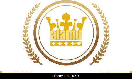 business king logo design simple design new usa king logo Stock Vector